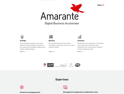 Amarante web site africa dakar minimal minimalist red senegal ui webdesign