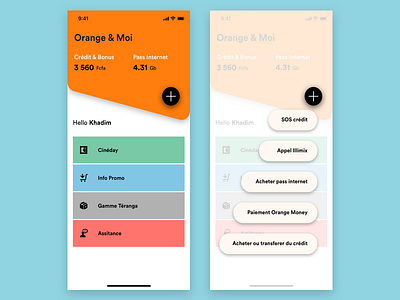 Orange & Moi - Redesign Concept mobile money wallet