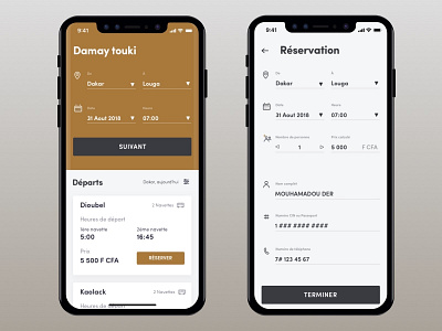 Travel booking app concept