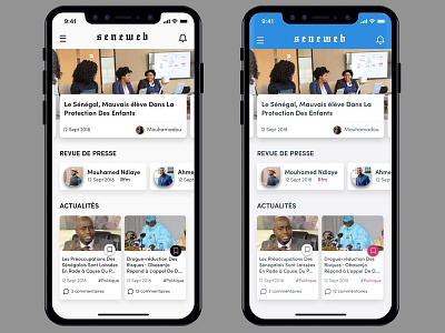 Seneweb redesign app concept news app