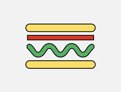 Flank Sandwich Icon adobe illustrator branding design icon illustration illustrator logo minimal typography vector