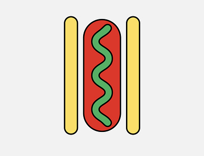 Hot Dog Icon for Flank adobe illustrator branding design icon illustration illustrator logo minimal typography vector