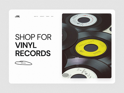 Vinyl records website cocept black concept design figma landing main main page modern music page photo retro ui vinyl web website