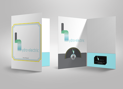 Hydroelectric Dam Logo and Information Folder adobe photoshop adobeillustrator branding design folder design graphic design logo logo design mockup typography vector