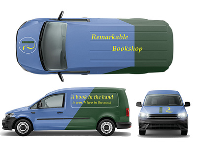 Remarkable Book Store - Delivery Van Mockup