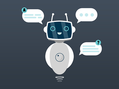 Chat Robot Flat Design