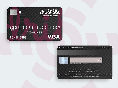 Credit Card Concept For Dribbble