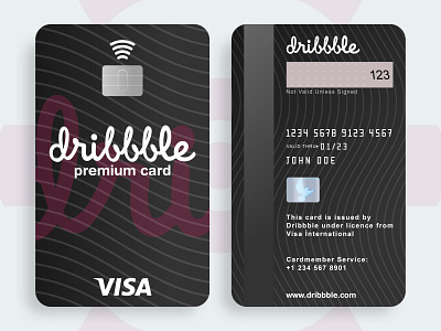 Credit Card Concept For Dribbble bank card branding credit card debit card design dribbble