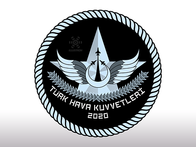 Hava Harp Okulu Dönem Peçi air force army design jet patch turkish vector