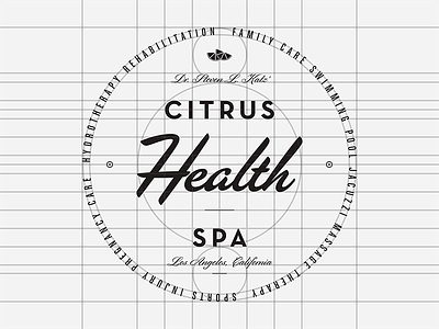 Citrus Health Logo allignment retro spa type