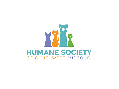 Human Society of Southwest Missouri colorful design humane society joplin logo pets