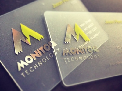 Monitor Plastic Business Cards