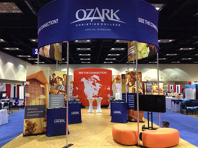 Ozark Christian College Trade Show Booth banners booth collegiate display joplin large format missouri nacc occ trade show