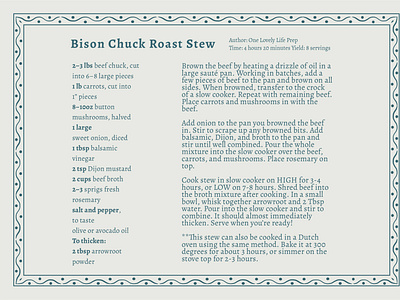 gleason bison recipe