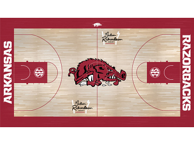 Arkansas Court Concept arkansas arkansas razorbacks basketball basketball court branding concept design concepts court design design illustration photoshop razorbacks