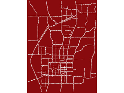 Fayetteville Street Map Poster city map design illustration map poster