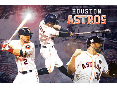 Houston Astros Poster astros baseball design houston houston astros illustration poster poster design