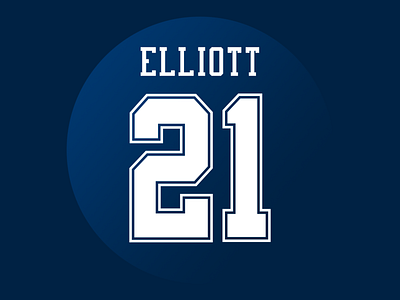 Ezekiel Elliot Icon Blue design ezekiel elliott ezekiel elliott icon fantasy football fantasy football design icon iconset illustration nfl nfl design photoshop vector art