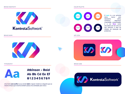 Identidade visual da marca KontrolaSoftwork app design icon logo ui
