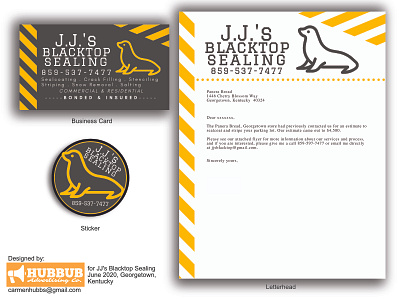 JJs Blacktop branding collateral logo vector