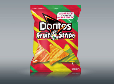 Doritos & Fruit Stripe | Snack Mashup Concept adobe chips concept design doritos food food design fruit stripe gum mockup photoshop product design snacks