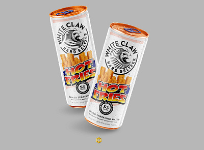 White Claw & Andy Capp's Hot Fries | Drink Mashup Concept adobe andy capp chips concept design food and drink food design hot fries mockup photoshop product design seltzer white claw