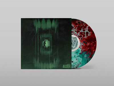 Alien [1979] OST Vinyl Concept alien concept design film glow in the dark horror mockup photoshop product design record sci fi soundtrack vinyl vinyl record