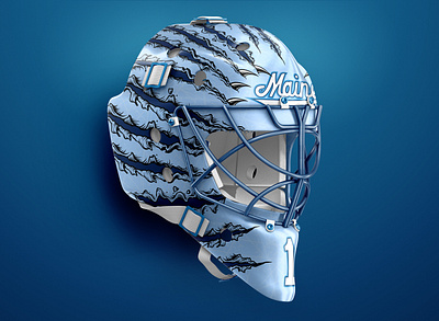 Maine Black Bears | Goalie Mask Concept adobe black bears college hockey concept design goalie goaltender hockey illustrator maine mask mockup photoshop product design sports sports design