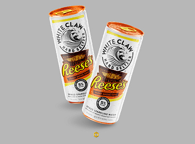 White Claw & Reese's | Drink Mashup Concept adobe beverage chocolate concept design food and drink mockup peanut butter photoshop product design product mockup reeses seltzer white claw
