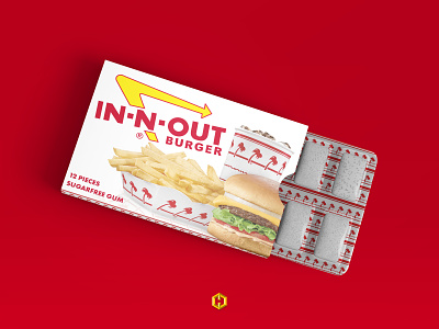 In-N-Out Burger Gum | Flavor Mashup burger concept concept design design in n out las vegas mockup photoshop product design west coast