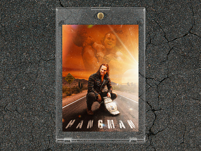 Hangman Adam Page | AEW Wrestling Design adam page aew all elite wrestling concept design hangman mockup photoshop product design sports sports card sports design wrestling wrestling design