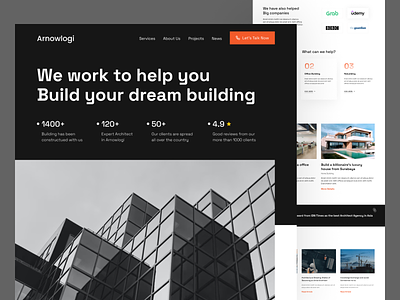 Arnowlogi - Architect Agency Web Design agency architectsweb building buildingteam company figma landingpage studios team tech ui uidesign ux web webdesign