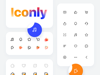 Iconly V2.0 新风格尝试 app design icon typography ui