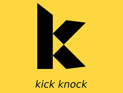 Kick Knock Logo branding design inkscape logo typography vector