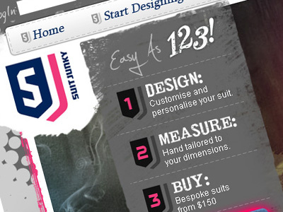 Suit Junky Web Design grimy grunge modern urban web design website design