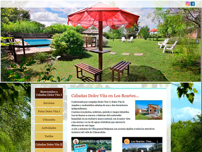 Cabañas Dolce Vita website design web website website design