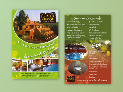 Folleto Posada Chalet Suisse (flier) brochure flier flyer