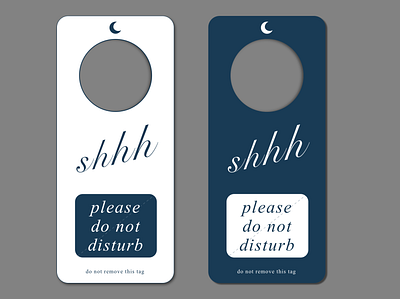 shhh Door Tags design door hangers door tag door tags doors minimalist