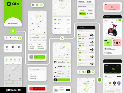 OLA - Ride sharing (Redesign) appdesign cab cab booking ios app mobile redesign ui ux