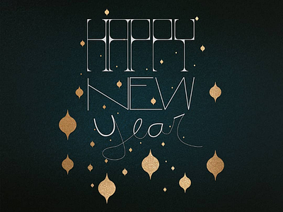 Happy New Years! adobe illustrator artist dibbble happy new year lettering