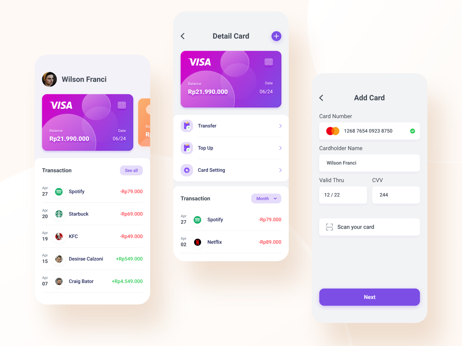 #Exploration UI Finance App by Syafii on Dribbble