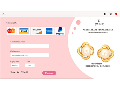 Webpage design for jwellery shop
Checkout page