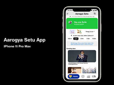 Aarogya Setu App Recreation UI Design