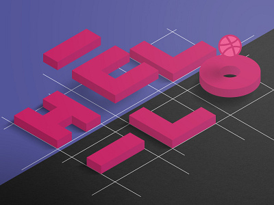 Hello Dribbble 3d ball debut dribbble flat gravity hello newbie surface