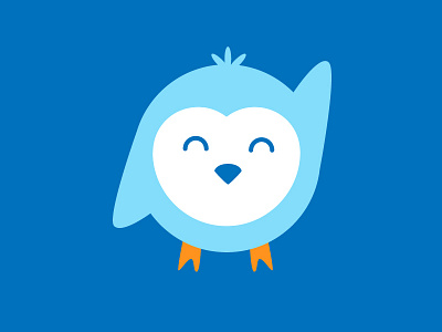 Say hi! branding logo mobile app penguin