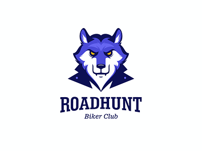 Roadhunt animals bi biker club branding character logo logotype mascot werewolf wolf wolf logo