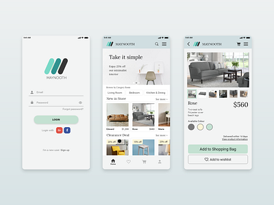 Maynooth Furniture App Design