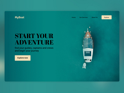 MyBoat - Sailing Service design figma indonesia landing page ui webdesign