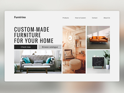 Custom-made Furniture design figma furniture indonesia landing page ui webdesign