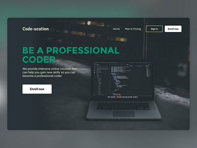 Online Course Coder design figma homepage indonesia landing page ui webdesign